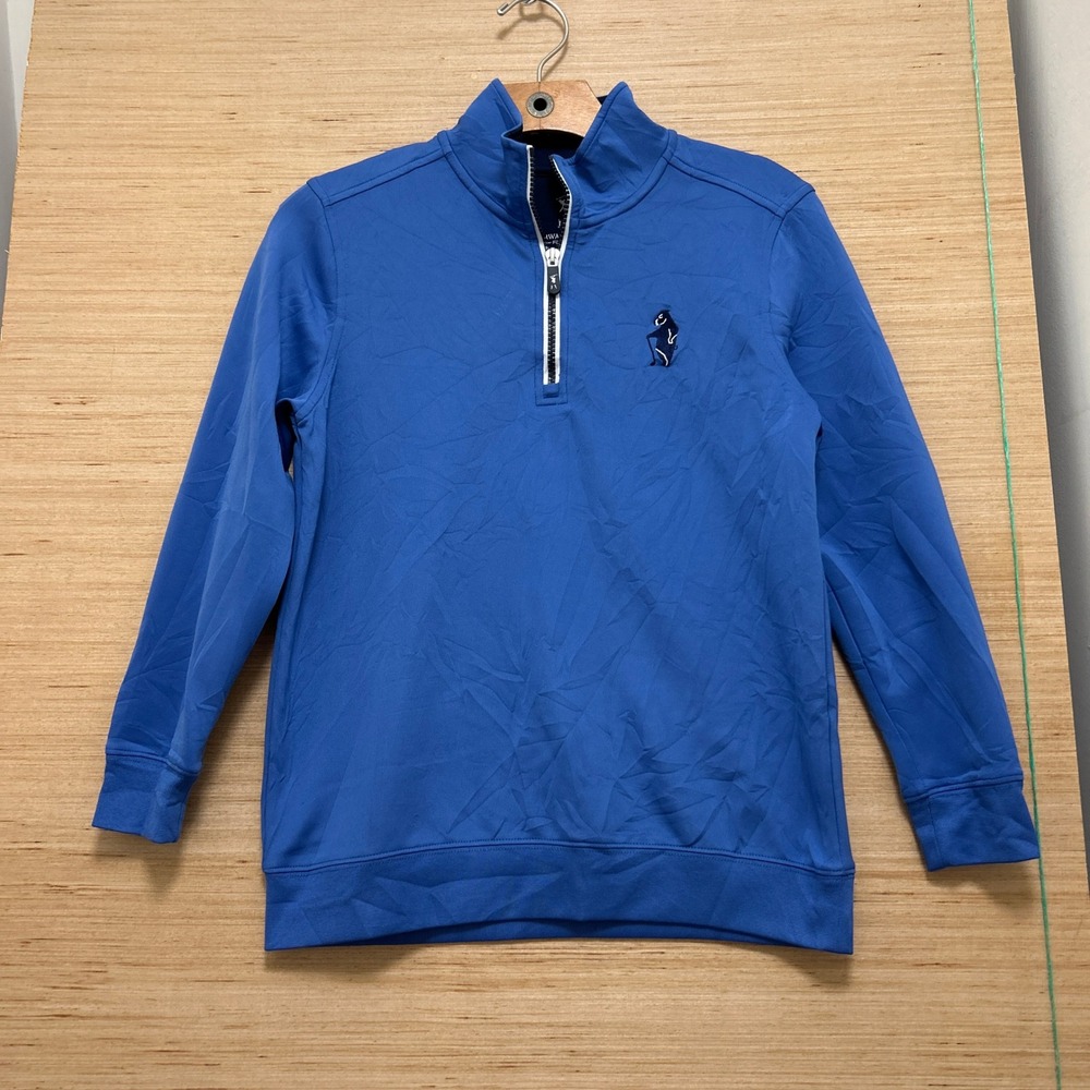 Fairway & Greene F&G Tech Mens Blue Quarter Zip Golf Pullover Mascot Size M